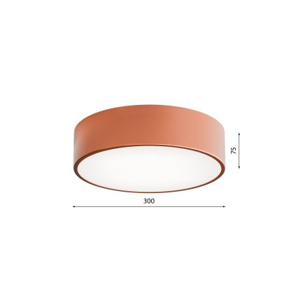 Плафон за баня със сензор CLEO 2xE27/24W/230V Ø 30 см меден IP54