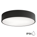 Плафон за баня със сензор CLEO, 3xE27/24W/230V, Ø 40 cm, черен, IP54
