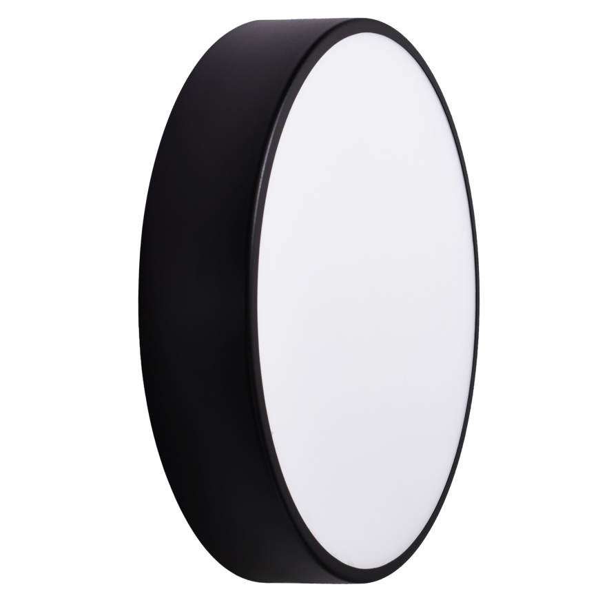 Плафон за баня със сензор CLEO, 3xE27/24W/230V, Ø 40 cm, черен, IP54