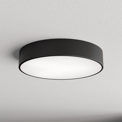 Плафон за баня със сензор CLEO, 3xE27/24W/230V, Ø 40 cm, черен, IP54