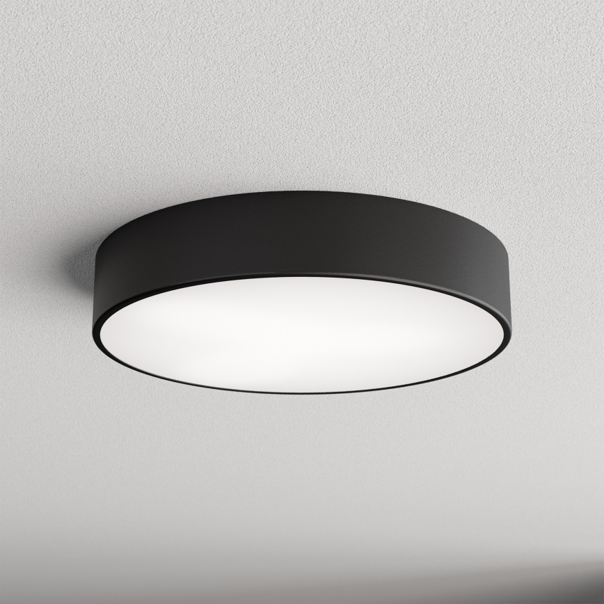 Плафон за баня със сензор CLEO, 3xE27/24W/230V, Ø 40 cm, черен, IP54
