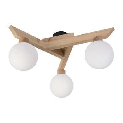 Плафонен полилей ANTONIO 3xG9/5W/230V дъб/бял