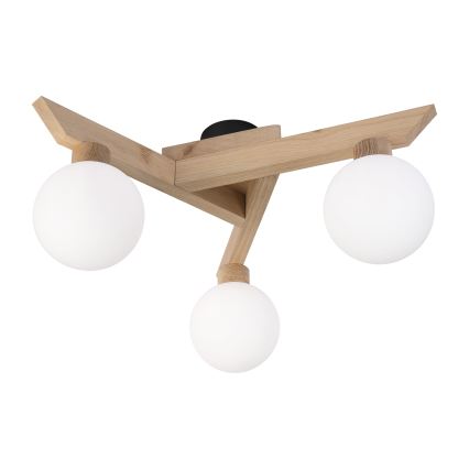 Плафонен полилей ANTONIO 3xG9/5W/230V дъб/бял