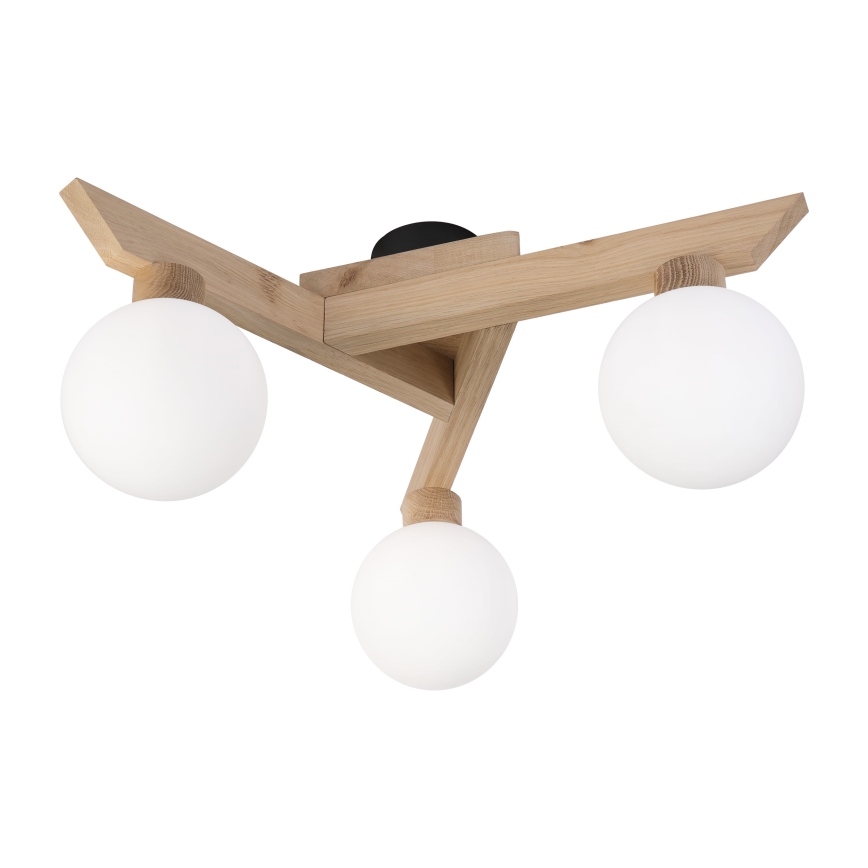 Плафонен полилей ANTONIO 3xG9/5W/230V дъб/бял