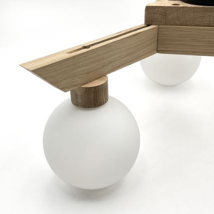 Плафонен полилей ANTONIO 3xG9/5W/230V дъб/бял