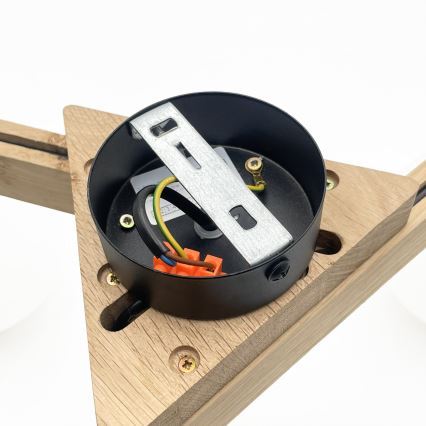 Плафонен полилей ANTONIO 3xG9/5W/230V дъб/бял