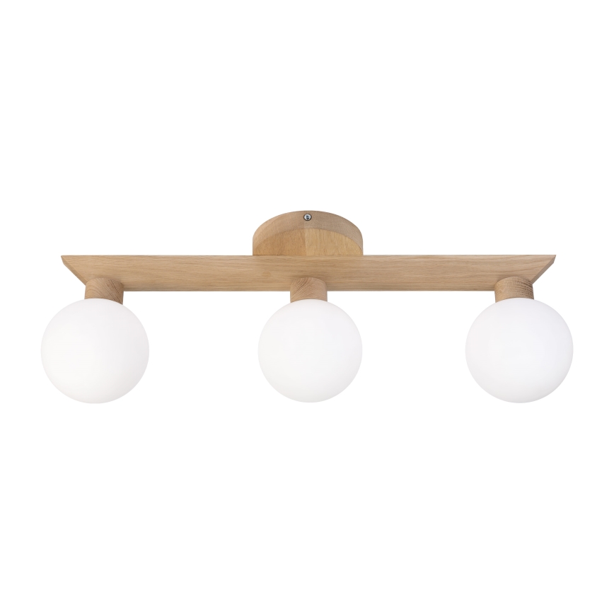 Плафонен полилей ANTONIO 3xG9/5W/230V дъб/бял