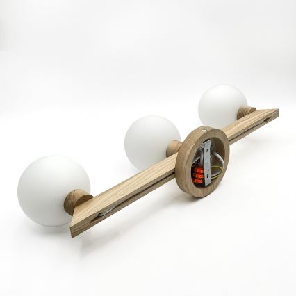 Плафонен полилей ANTONIO 3xG9/5W/230V дъб/бял