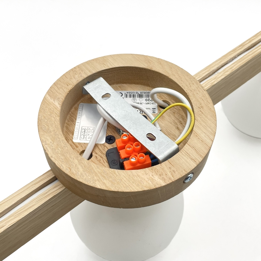 Плафонен полилей ANTONIO 3xG9/5W/230V дъб/бял