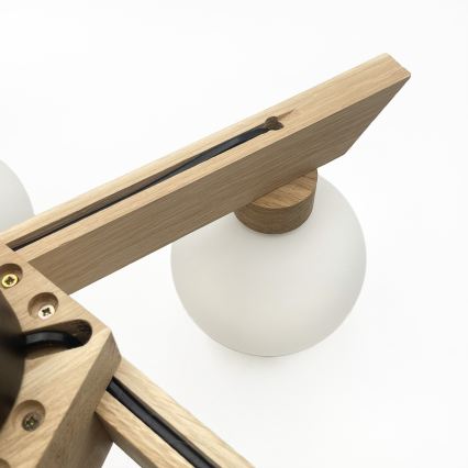 Плафонен полилей ANTONIO 5xG9/5W/230V дъб/бял