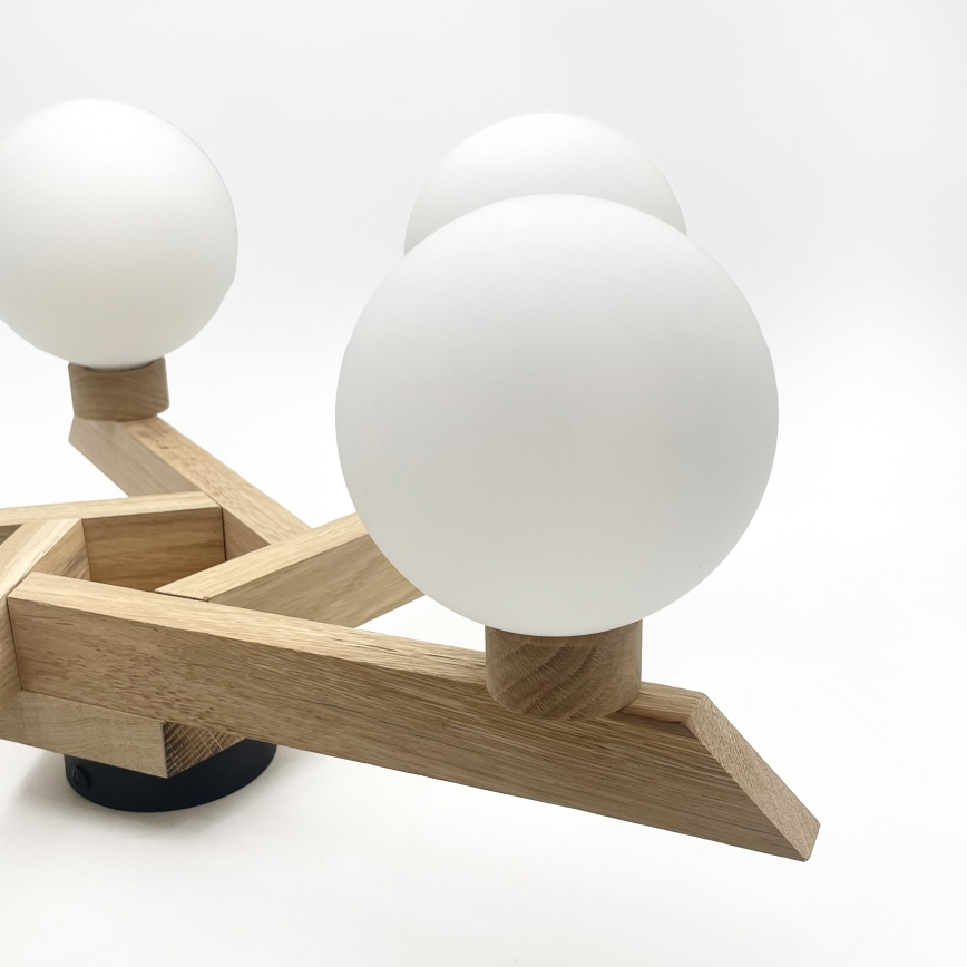 Плафонен полилей ANTONIO 5xG9/5W/230V дъб/бял