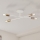 Плафонен полилей CAMBRIDGE 4xE27/15W/230V месинг/бял