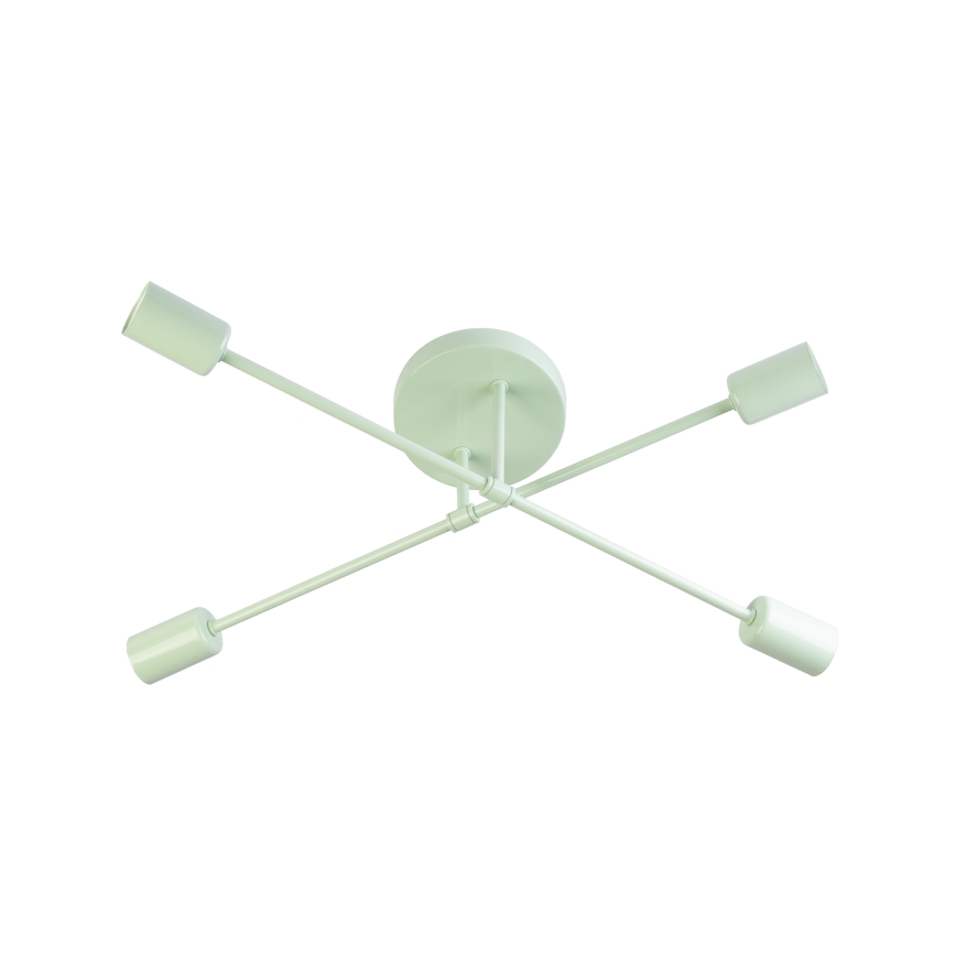 Плафонен полилей CAMBRIDGE 4xE27/15W/230V зелен