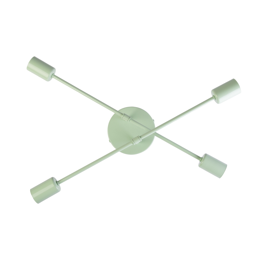 Плафонен полилей CAMBRIDGE 4xE27/15W/230V зелен