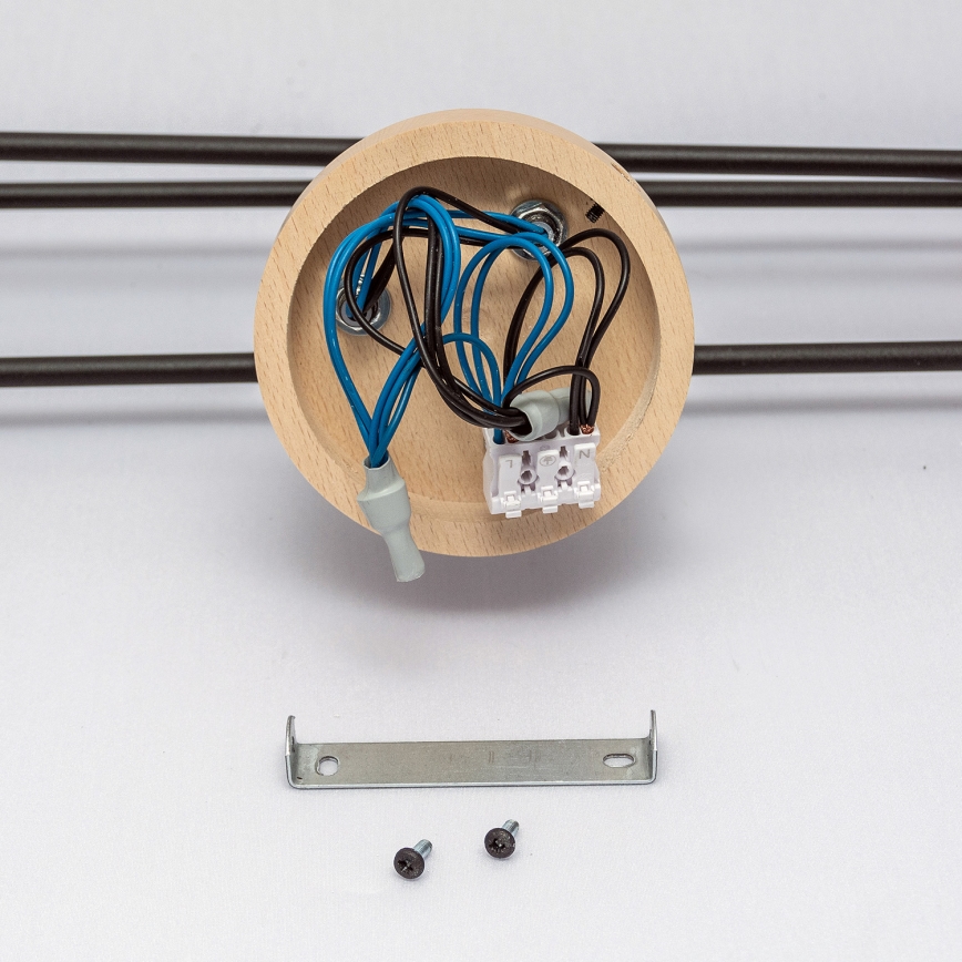 Плафонен полилей CAMBRIDGE 6xE27/15W/230V цвят бор