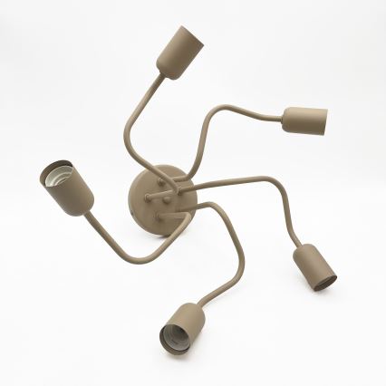 Плафонен полилей CHARLIE 5xE27/15W/230V бежов