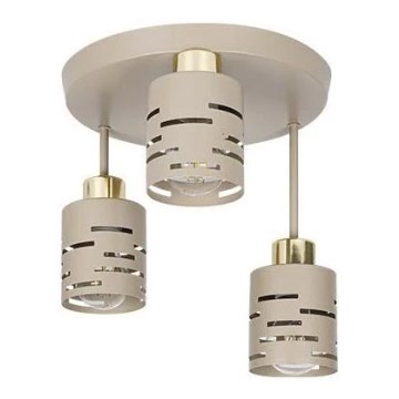 Плафонен полилей ELEN 3xE27/35W/230V бежово/златно