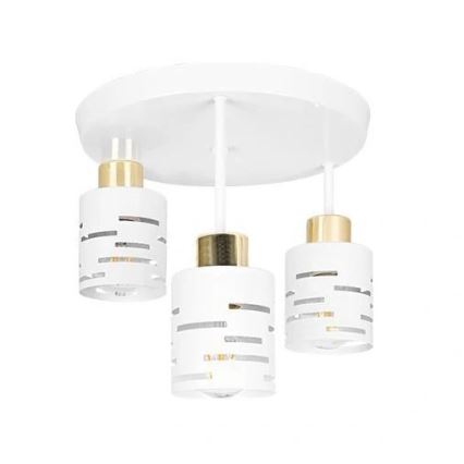 Плафонен полилей ELEN 3xE27/35W/230V бял/златист