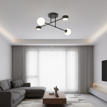 Плафонен полилей HOLON 2xG9/8W/230V + 2xGX53/12W черен