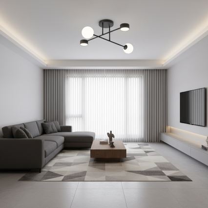 Плафонен полилей HOLON 2xG9/8W/230V + 2xGX53/12W черен