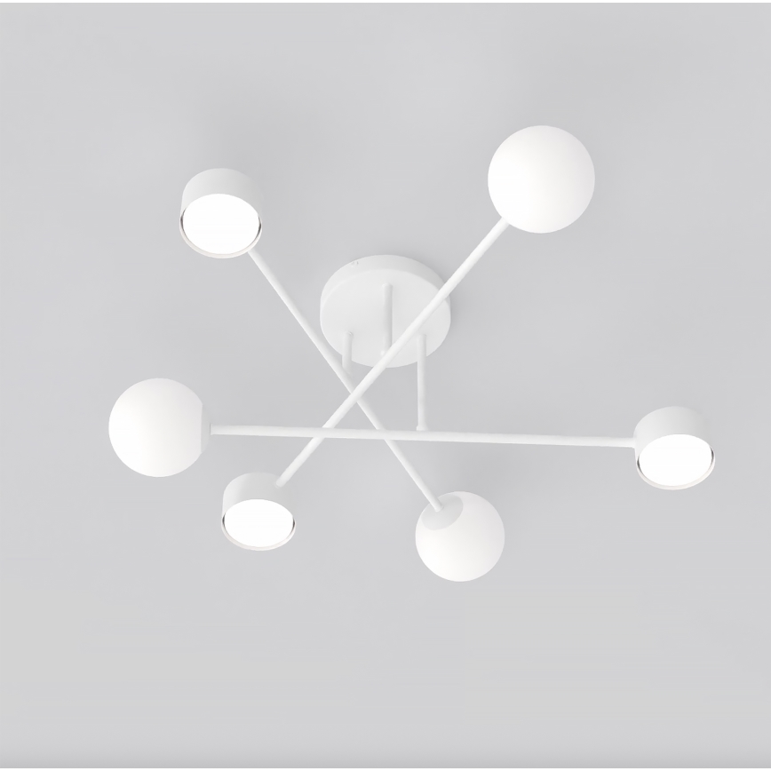 Плафонен полилей HOLON 3xG9/8W/230V + 3xGX53/12W бял