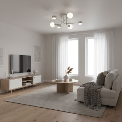 Плафонен полилей HOLON 3xG9/8W/230V + 3xGX53/12W сив