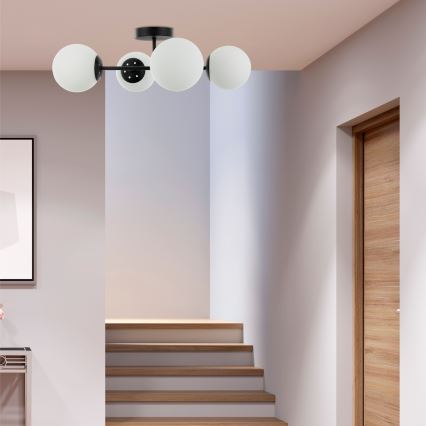 Плафонен полилей MADDIE 4xE14/5W/230V черен