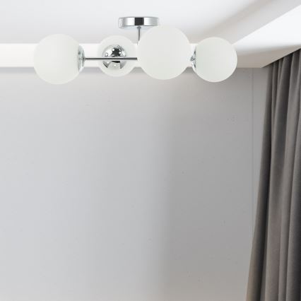 Плафонен полилей MADDIE 4xE14/5W/230V лъскав хром