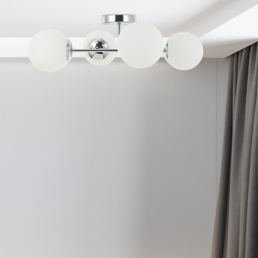 Плафонен полилей MADDIE 4xE14/5W/230V лъскав хром