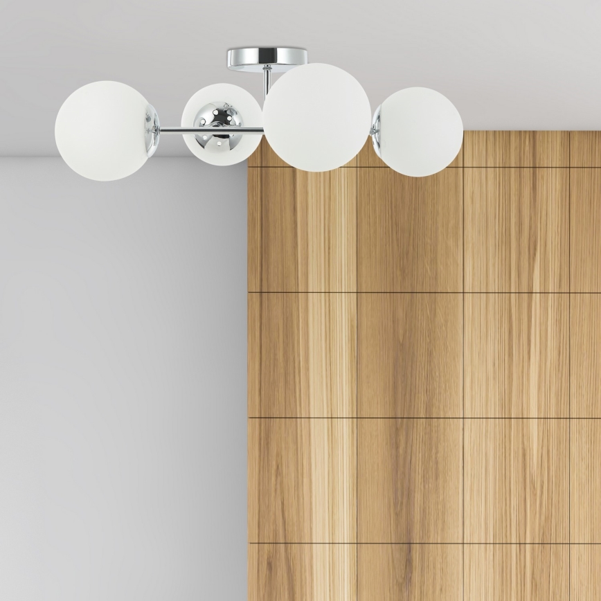 Плафонен полилей MADDIE 4xE14/5W/230V лъскав хром