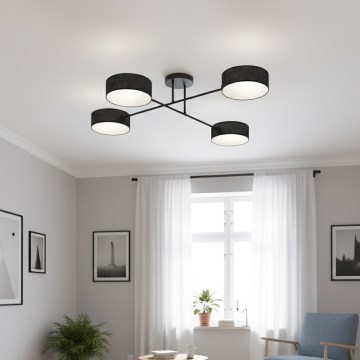 Плафонен полилей MAGA 4xE14/10W/230V, черен