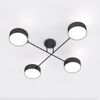 Плафонен полилей MAGA 4xE14/10W/230V, черен