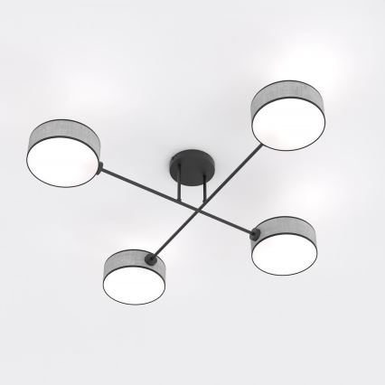 Плафонен полилей MAGA 4xE14/10W/230V сив