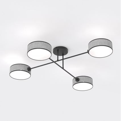 Плафонен полилей MAGA 4xE14/10W/230V сив