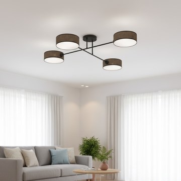 Плафонен полилей MAGA 4xE14/10W/230V кафяв