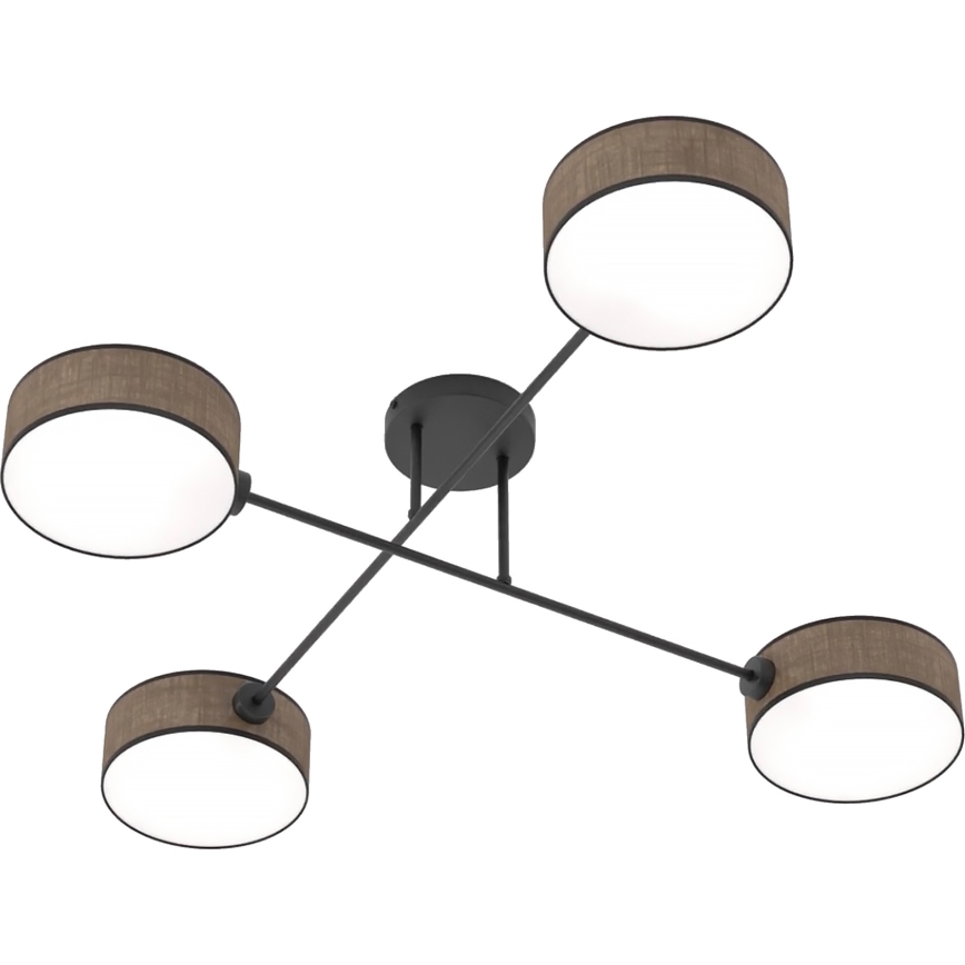 Плафонен полилей MAGA 4xE14/10W/230V кафяв