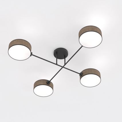 Плафонен полилей MAGA 4xE14/10W/230V кафяв