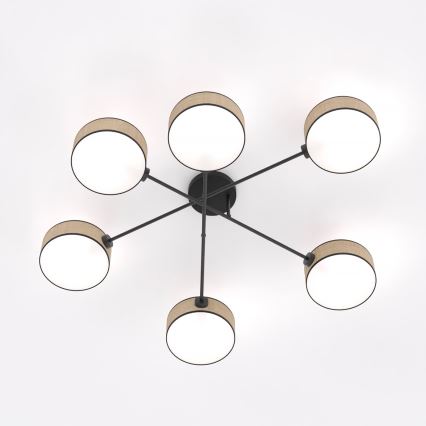 Плафонен полилей MAGA 6xE14/10W/230V бежов