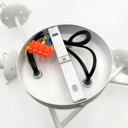 Плафонен полилей MALENA 6xE14/5W/230V бял/прозрачен