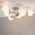 Плафонен полилей MALENA 6xE14/5W/230V матов хром/бял