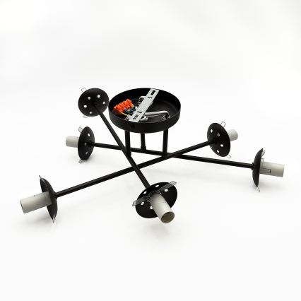 Плафонен полилей MALENA 6xE14/5W/230V кафяв/бял