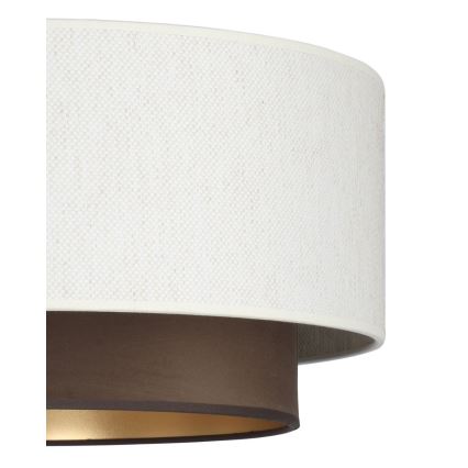 Плафонен полилей NATIA 1xE27/60W/230V бял/кафяв