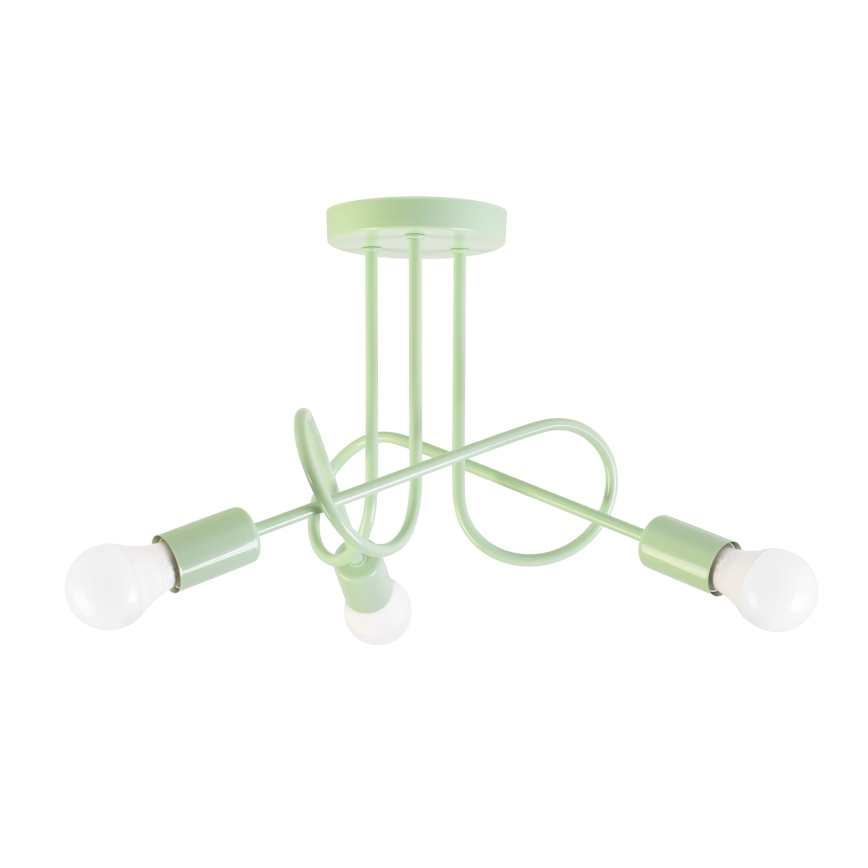 Плафонен полилей OXFORD 3xE27/15W/230V, зелен