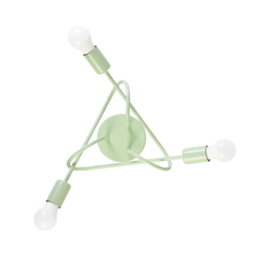 Плафонен полилей OXFORD 3xE27/15W/230V, зелен