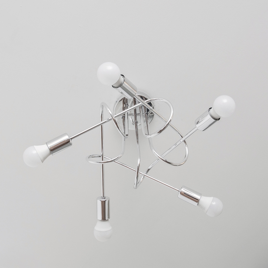 Плафонен полилей OXFORD 5xE27/15W/230V лъскав хром