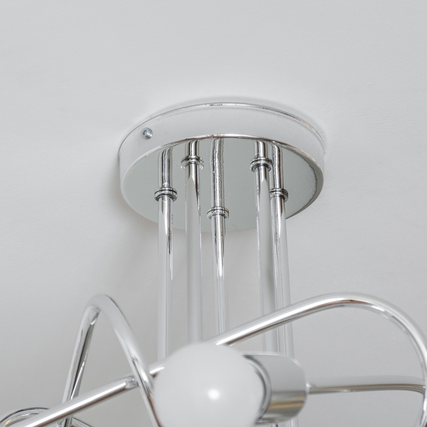 Плафонен полилей OXFORD 5xE27/15W/230V лъскав хром