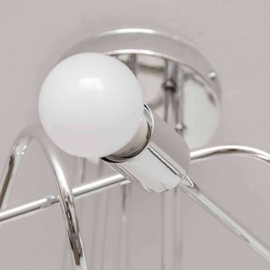 Плафонен полилей OXFORD 5xE27/15W/230V лъскав хром