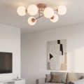 Плафонен полилей ROMA 6xE14/10W/230V розов
