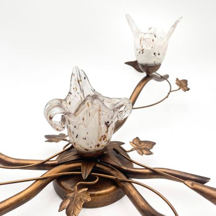 Плафонен полилей ROZETA 4xE14/40W/230V в бронзов цвят