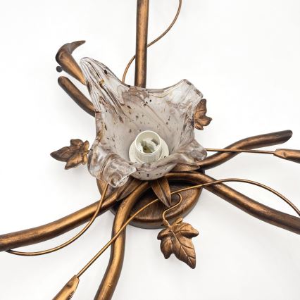 Плафонен полилей ROZETA 4xE14/40W/230V в бронзов цвят